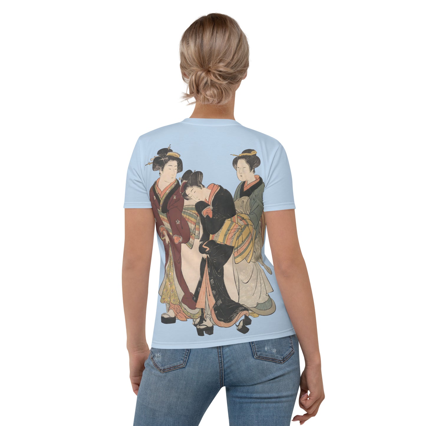 Two Geisha and Maid Women's Blue